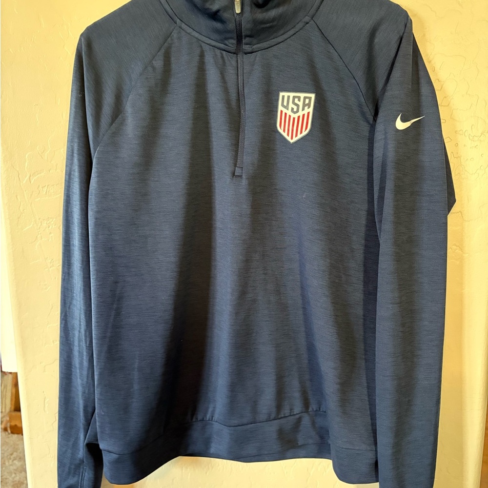 Nike Navy Dri-FIT USA Zip Pullover